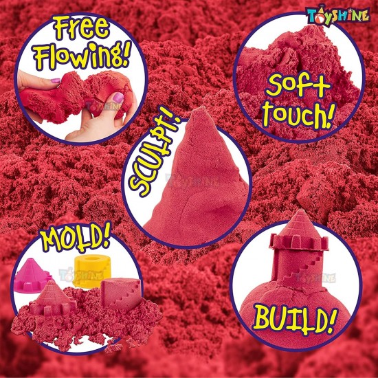 ( 1 kg ) Magic Cotton Sand Play Set with Shaping Tools and Inflatable Mattress